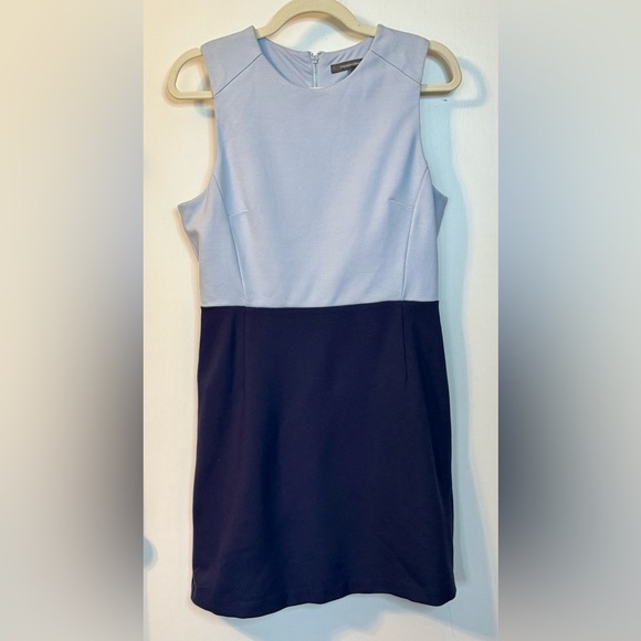 French Connection Sleeveless Colorblock Blue Navy Sheath Mini Dress- US 8 - Picture 1 of 5